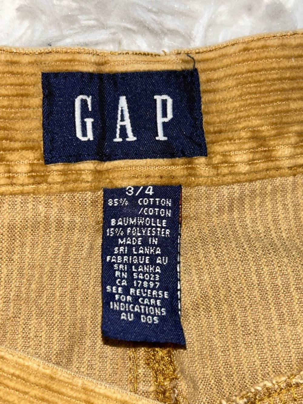 Vintage Gap knee length corduroy pencil skirt slit woman’s size 3/4 dark tan - Picture 3 of 5